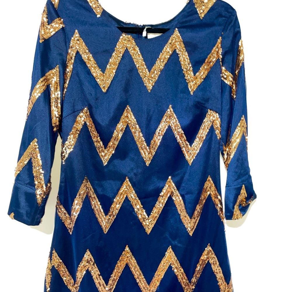 Sequins navy dress
